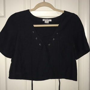 Black crop top